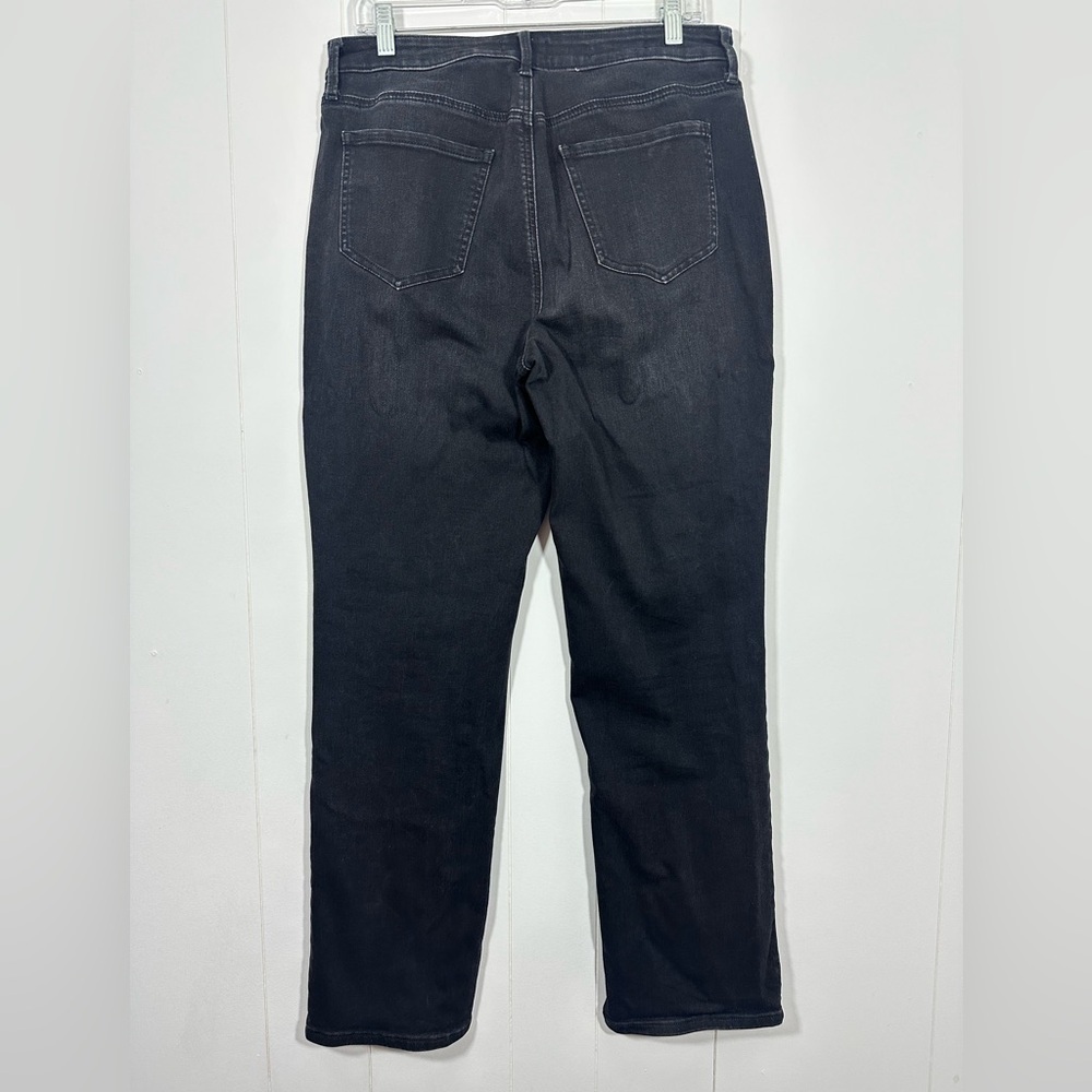 NYDJ Relaxed Straight Leg Black Jeans Womens Size 10 Denim Stretch - Picture 4 of 11